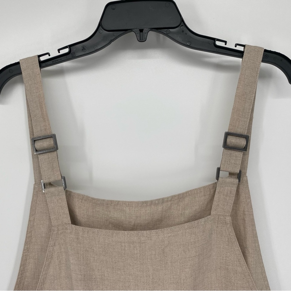 Eileen Fisher Cropped Organic Linen Overalls Size XL - Picture 6 of 9
